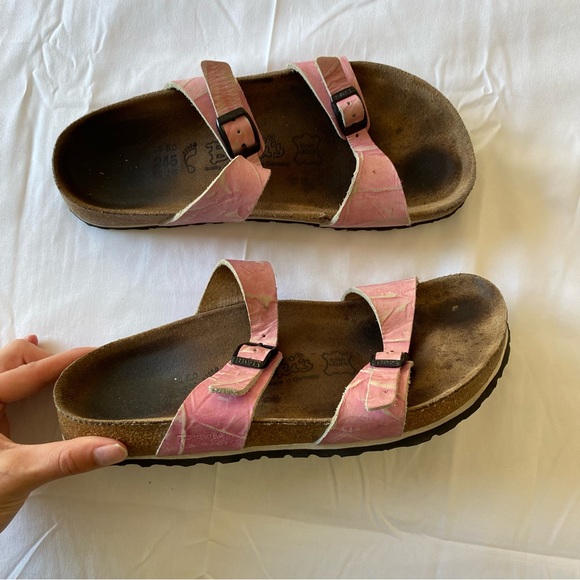 Birkenstock Shoes Birkenstock Pink Tie Dye Slip On Comfort Sandal